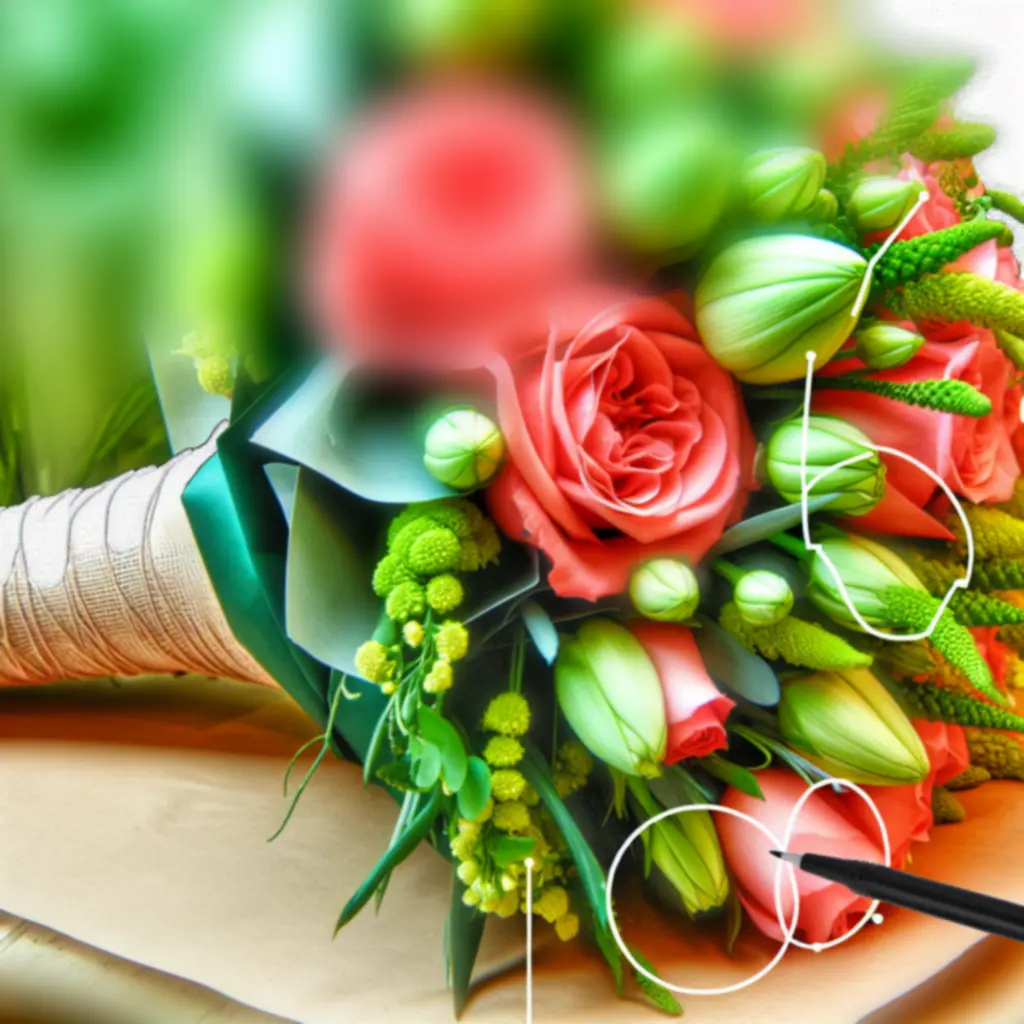 Közelről fotózott, részletgazdag virágcsokor a BlooMaarket kínálatából