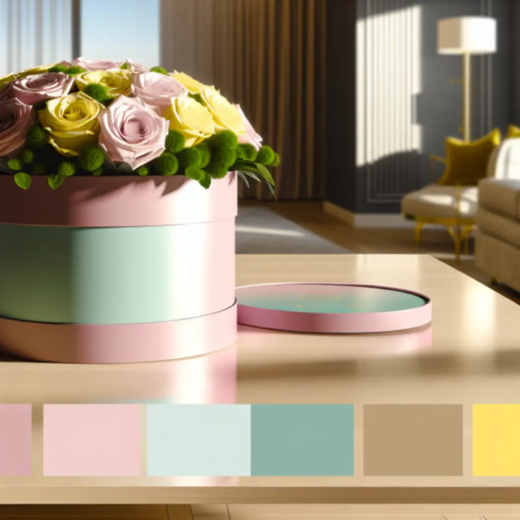 Korall rózsaszín henger alakú virágbox vegyes virágokkal