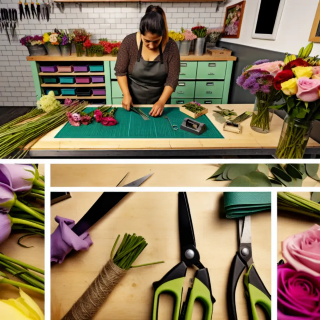 Florista munka közben a BlooMaarket műhelyében