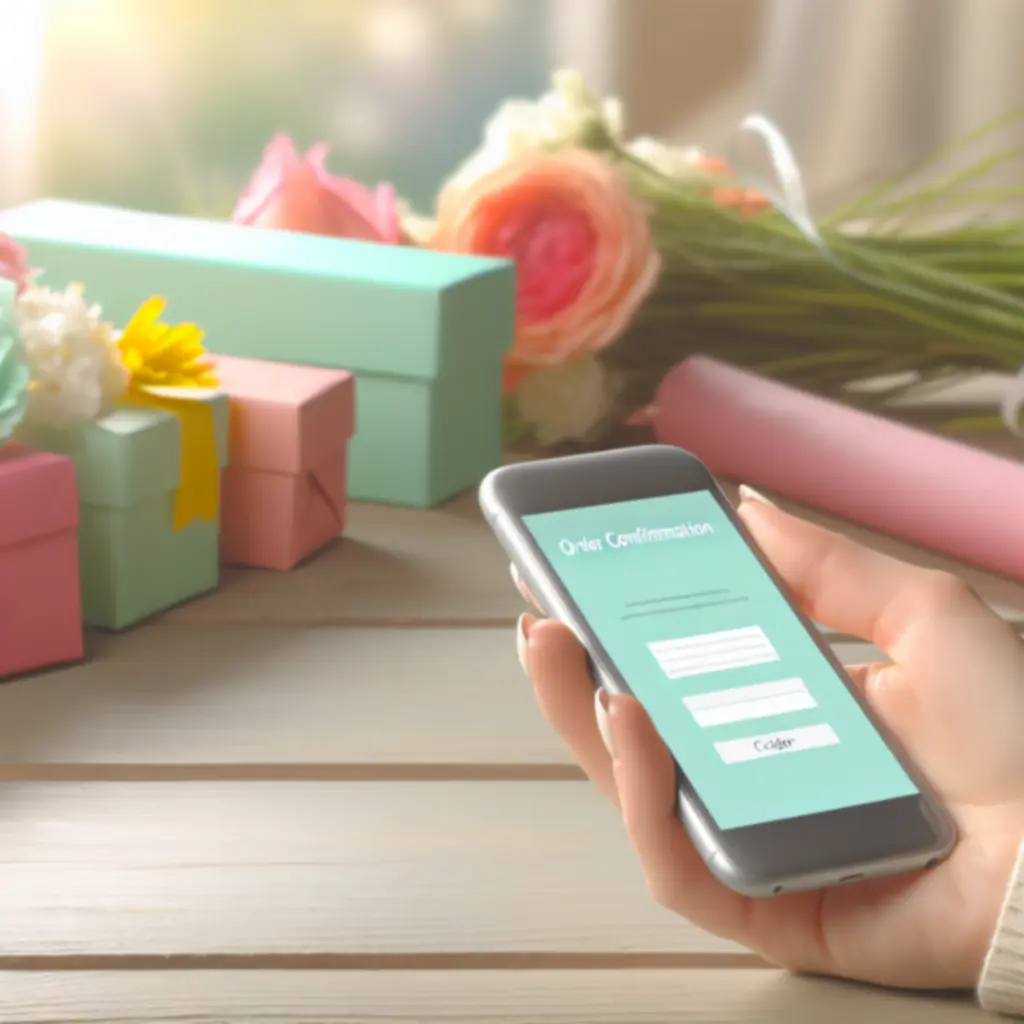 Virágos rendelés visszaigazolás illusztrációja.